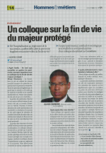 Colloque sur la fin de vie du majeur protégé